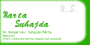 marta suhajda business card